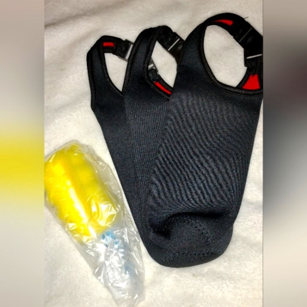3 16.9-21 Oz Neoprene Water Bottle Sleeves with Bottle Brush